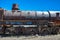 Rusted Train Cemetery in Uyuni, Bolivia