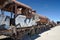 Rusted Train Cemetery in Uyuni, Bolivia