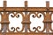 Rusted wrought iron fence