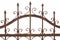 Rusted wrought iron fence