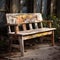 Rustic Acrylic Bench With Weathered Wood Design