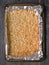Rustic almond florentine biscuit on baking sheet