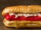 Rustic american hotdog