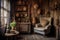 rustic antique wooden in a cozy corner