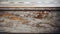 Rustic Antique Wooden Drawer With Peeling Paint - Close-up Shot