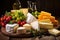 rustic artisanal cheese varieties on a wooden table