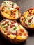 Rustic baked potato skin