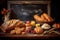rustic bakery chalkboard menu and breads