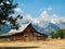 Rustic Barn and Tetons