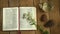 Rustic Bible on a Wooden Background