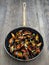 Rustic black mussel in tomato sauce