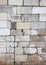 Rustic Block Wall with Fading White Paint