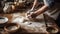 Rustic Breadmaking in a Country Kitchen
