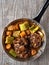 Rustic british oxtail stew