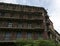 Rustic building in barcelona ornate balconies