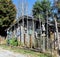 Rustic Cabin and Birdhouses