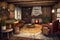 Rustic Cabin: Create a set of images that showcase a charming, cozy rustic cabin. Generative AI