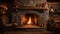 rustic cabin fireplace