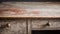 Rustic Charm: Antique Hemp Desk With Eroded Surfaces