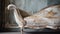 Rustic Charm: Chiffon Chaise Lounge With Peeling Paint