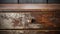 Rustic Charm: Close-up Of Antique Leather Dresser With Natural Grain And Peeling Paint