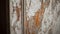 Rustic Charm: Close-up Of Viscose Cabinet With Peeling Paint