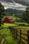 Rustic Charm: Exploring the Scenic Beauty of a Red Barn in the H