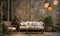 Rustic Charm: Industrial Loft with Vintage Accents and Lush Greenery