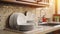 Rustic Charm Meets Modern Cleanliness. A Vintage Kitchen Adorned with Sparkling Dishes and Timeless Decor. Generative AI