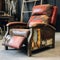 Rustic Charm Of Vintage Lycra Recliner With Craig Rive\\\'s Crimson And Amber Style