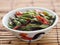 Rustic chinese long snake bean stir fry