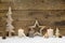 Rustic country background - wood - with candles and snowflakes f