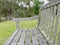 A rustic country garden seat in the Blue Mountains of Australia