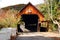 A rustic covered bridge in Vermont