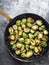 Rustic crispy fried brussels sprouts