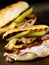 Rustic cuban cubano sandwich