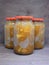 Rustic cuisine of Belarus: jam of apple in jars