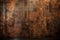 Rustic and earthy brushed metal wallpaper with warm tones of copper and bronze, resembling a weathered industrial facade