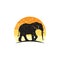 Rustic Elephant silhouette Logo Inspiration