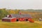 Rustic farm buildings and equipment. Bar U Ranch National Historic Site Alberta Canada