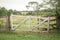 Rustic farm gate made with wooden boards