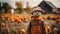 Rustic farm harvests spooky pumpkin patch fun generated by AI