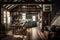 rustic farmhouse with exposed wooden beams and family heirlooms on display