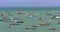 Rustic fishing boats in Macora, Peru on a sunny day