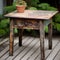 Rustic Flannel End Table With Natural Grain And Vintage Charm
