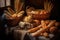 rustic french breads and baguettes in a basket