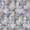 Rustic french grey leaf printed fabric. Seamless european style soft furnishing textile pattern. Batik all over digital