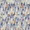 Rustic french grey leaf printed fabric. Seamless european style soft furnishing textile pattern. Batik all over digital