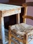 Rustic Furniture, Table and Cane Chair