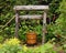 Rustic Garden Well with water Bucket